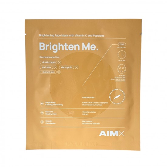 Quick acting brightening face mask with vitamin C "Brighten Me" 1 pc