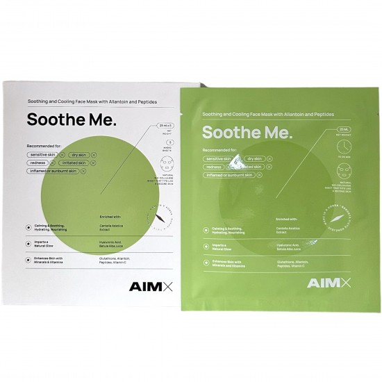 Quick acting soothing face mask with peptides "Soothe Me" 1 pc