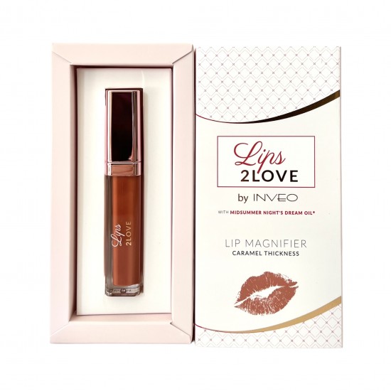 Plumping lip gloss in Caramel shade LIPS2LOVE 6.5ml