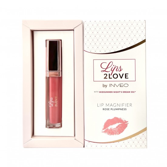 Plumping lip gloss in Rose shade LIPS2LOVE 6.5ml